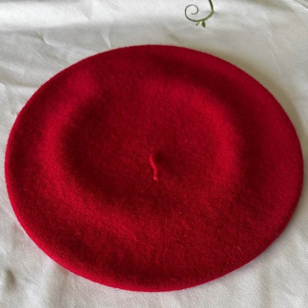 Betmar Vibrant Red Wool Beret